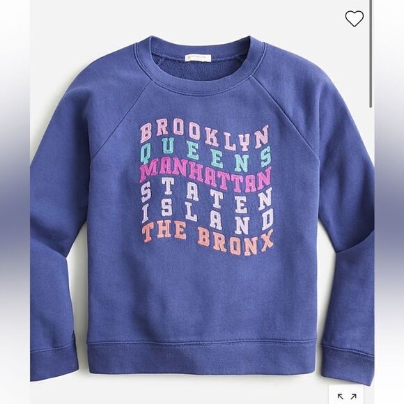 J. Crew Girls' graphic crewneck sweatshirt* - Picture 1 of 4